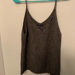 ribbed gray tank top from american eagle plus size